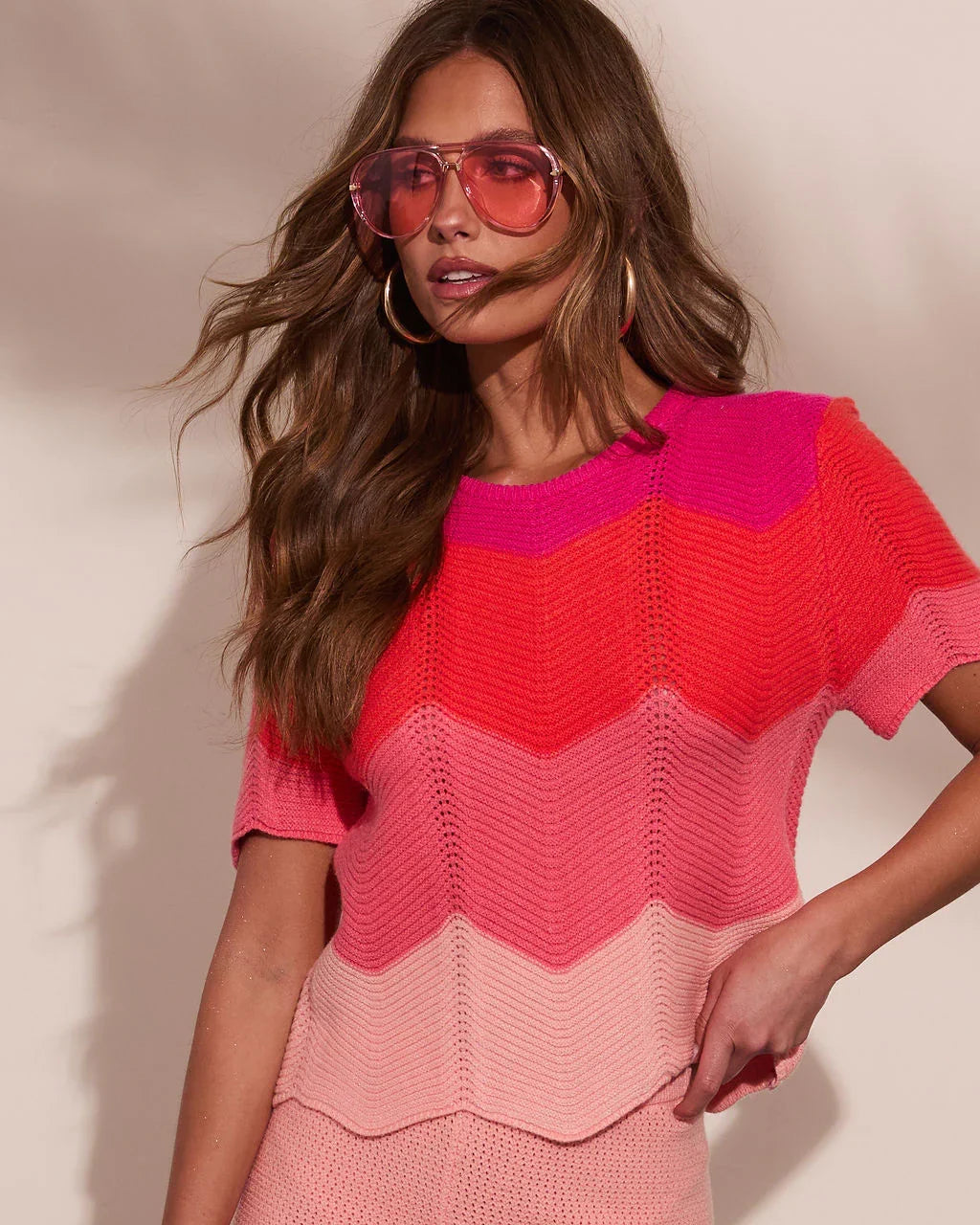 Island Nomad Knit Color Block Top