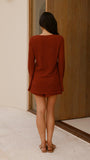 Ava Long Sleeve Top Rust