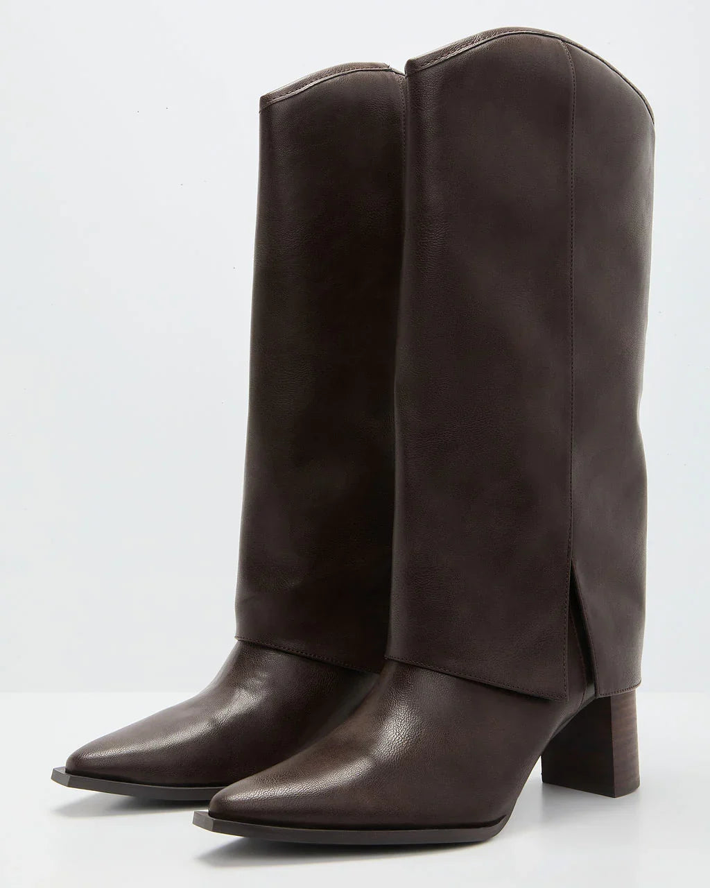 Brunelle Leather Foldover Boots