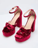Evening Proper Velvet Platform Heels