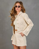 Softly Wandering Eyelet Scallop Trim Shorts