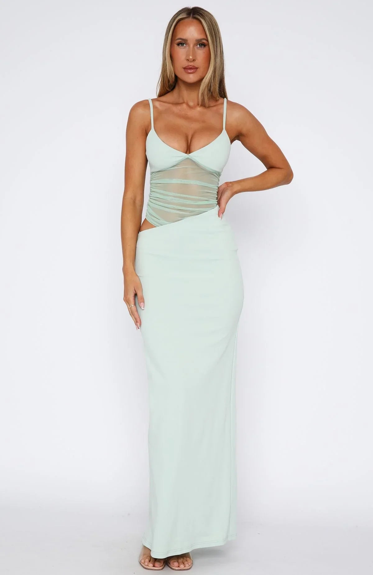 Call Me Up Maxi Dress Mint