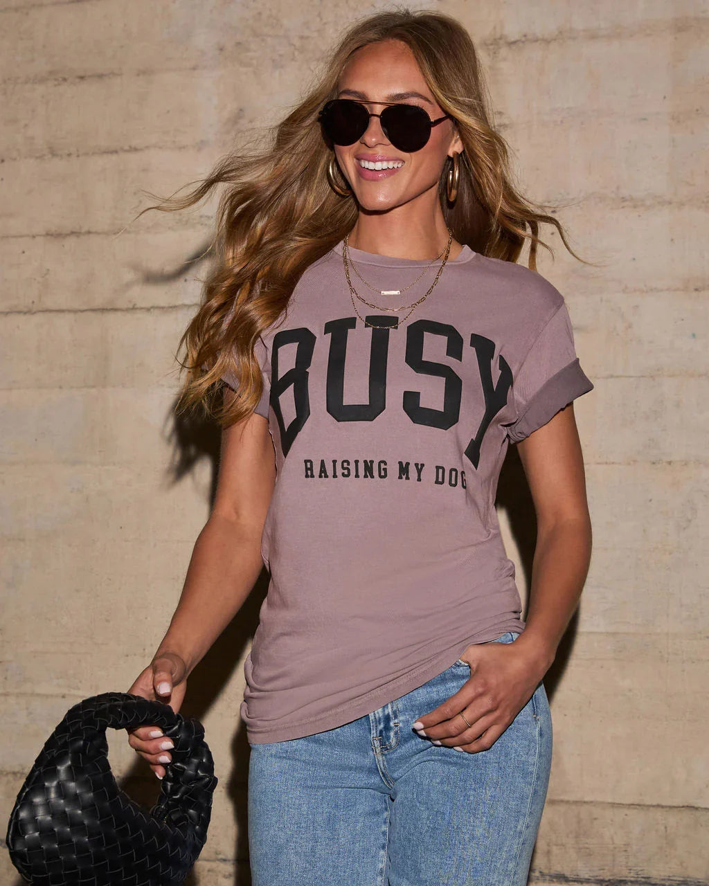 Busy Raising My Dog Short Sleeve Graphic Tee