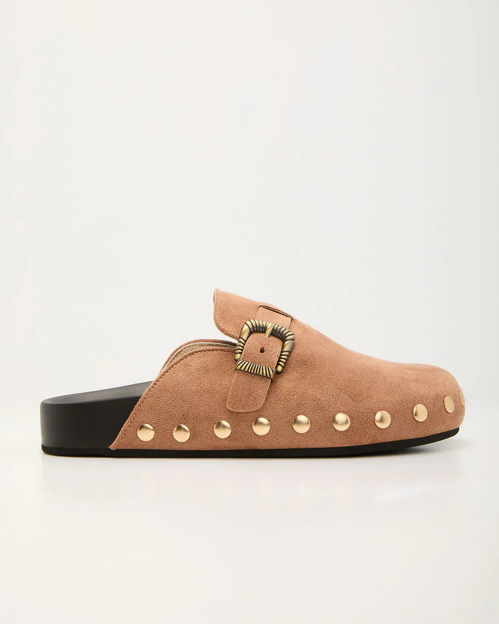 Telliah Faux Suede Studded Mule