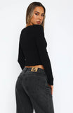 In Pursuit Long Sleeve Corset Black
