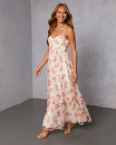 Harvest Bloom Corset Maxi Dress