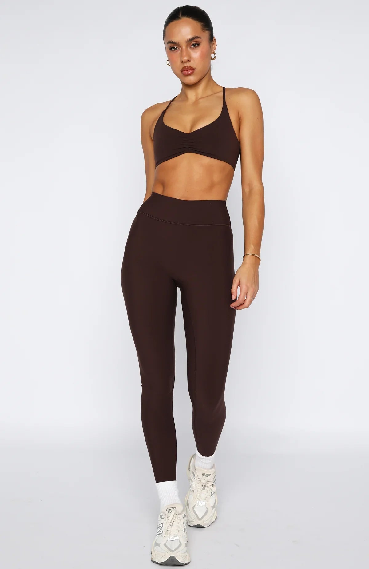 Go Getter High Waisted Leggings Dark Chocolate