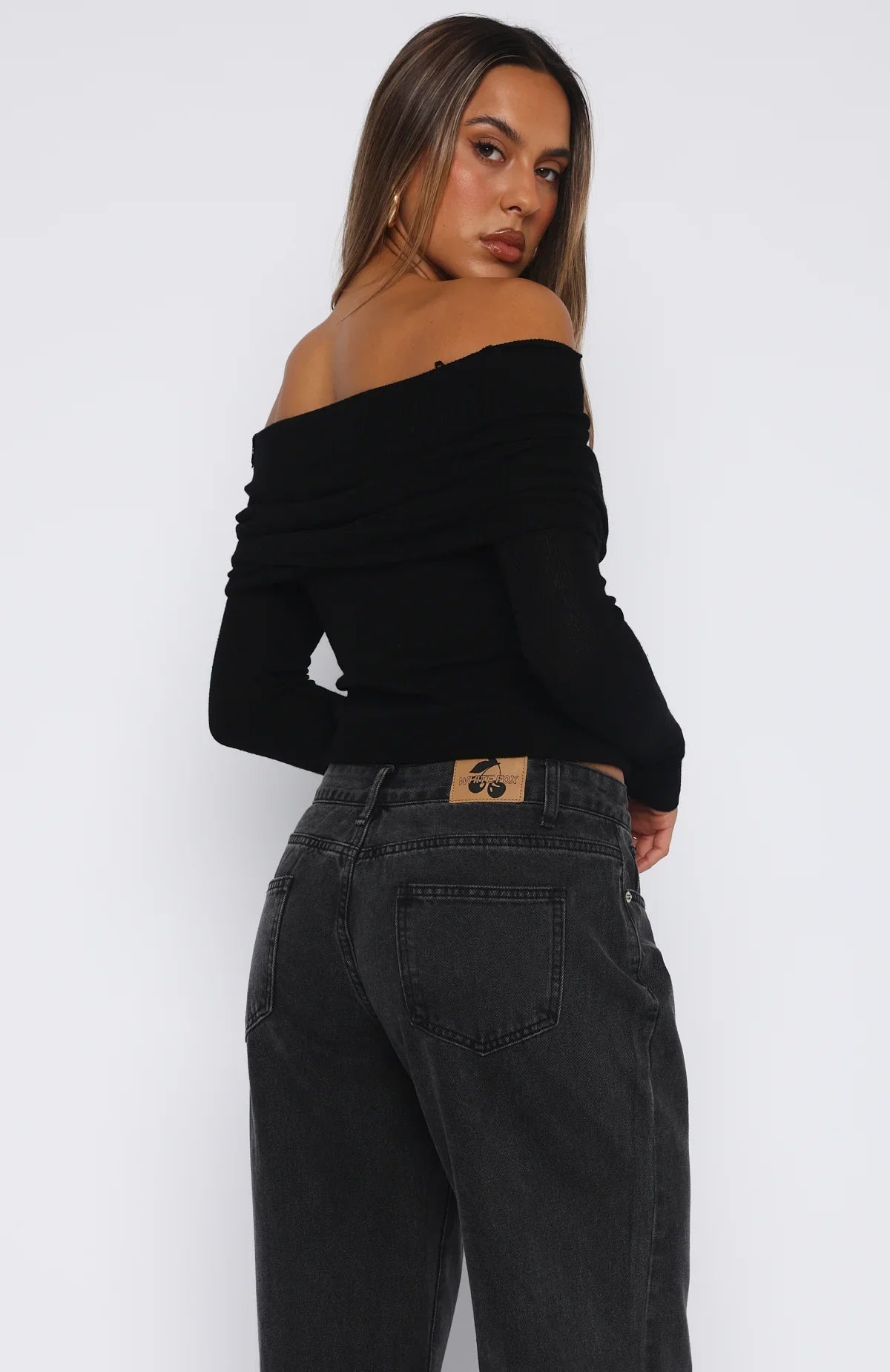 Take The Reigns Long Sleeve Top Black