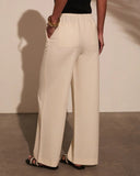 Before Daylight Wide Leg Waist Tie Pants