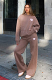 11th Street City Girl At Heart Wide Leg Sweatpants Cinnamon Bun