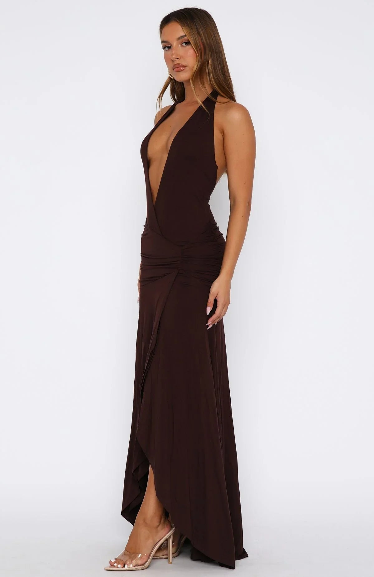 Grande Dame Maxi Dress Chocolate