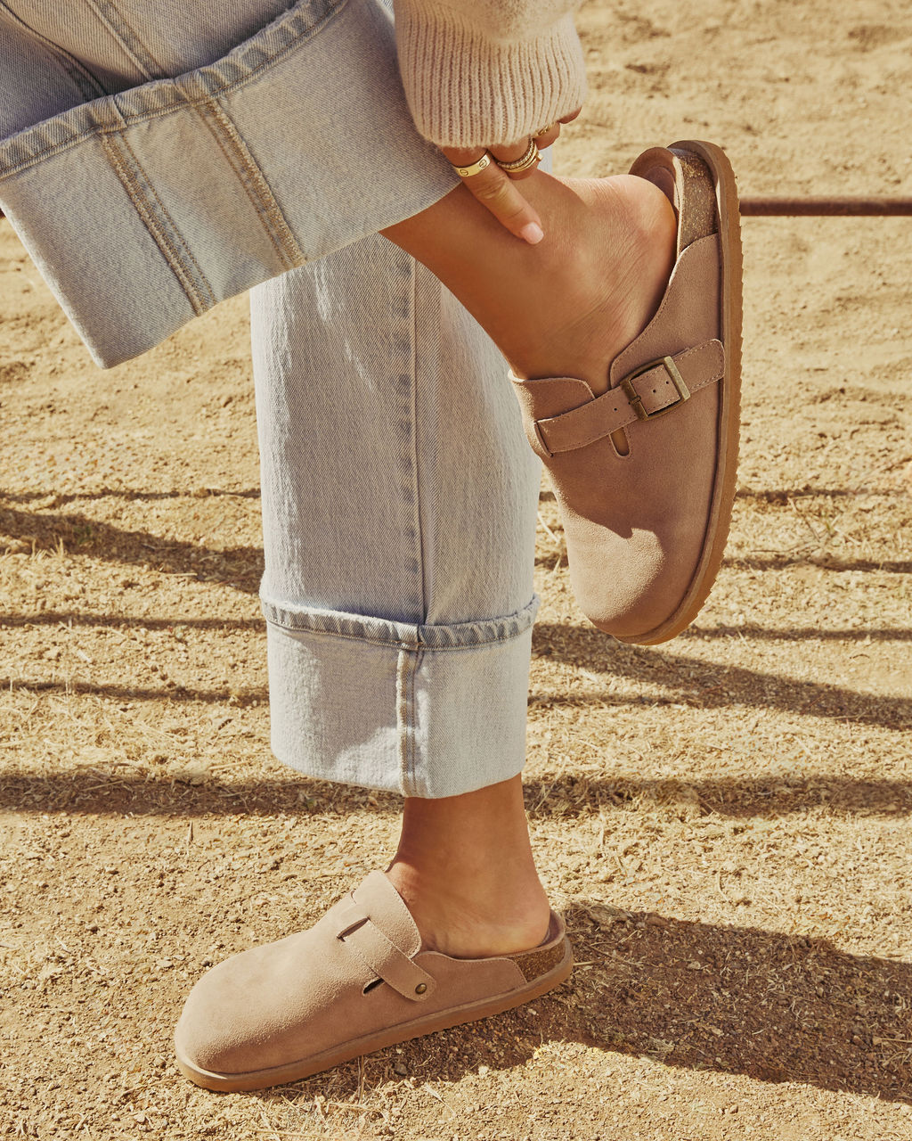 Estina Faux Suede Clogs