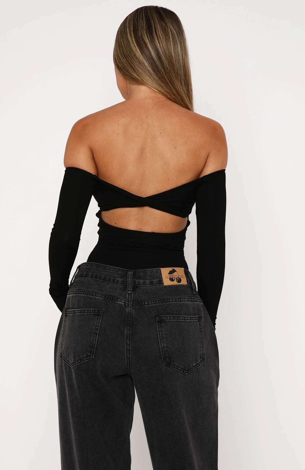 Confidence Check Long Sleeve Bodysuit Black
