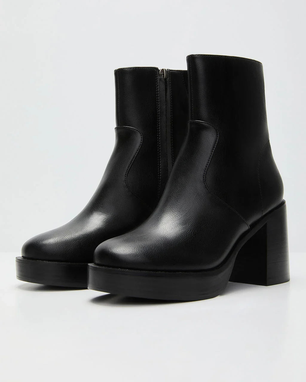 Roem Leather Platform Ankle Booties