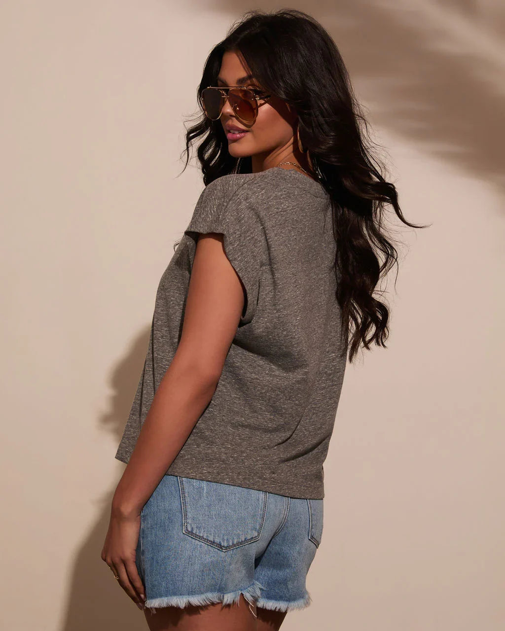 Simple Muse V Neck Top