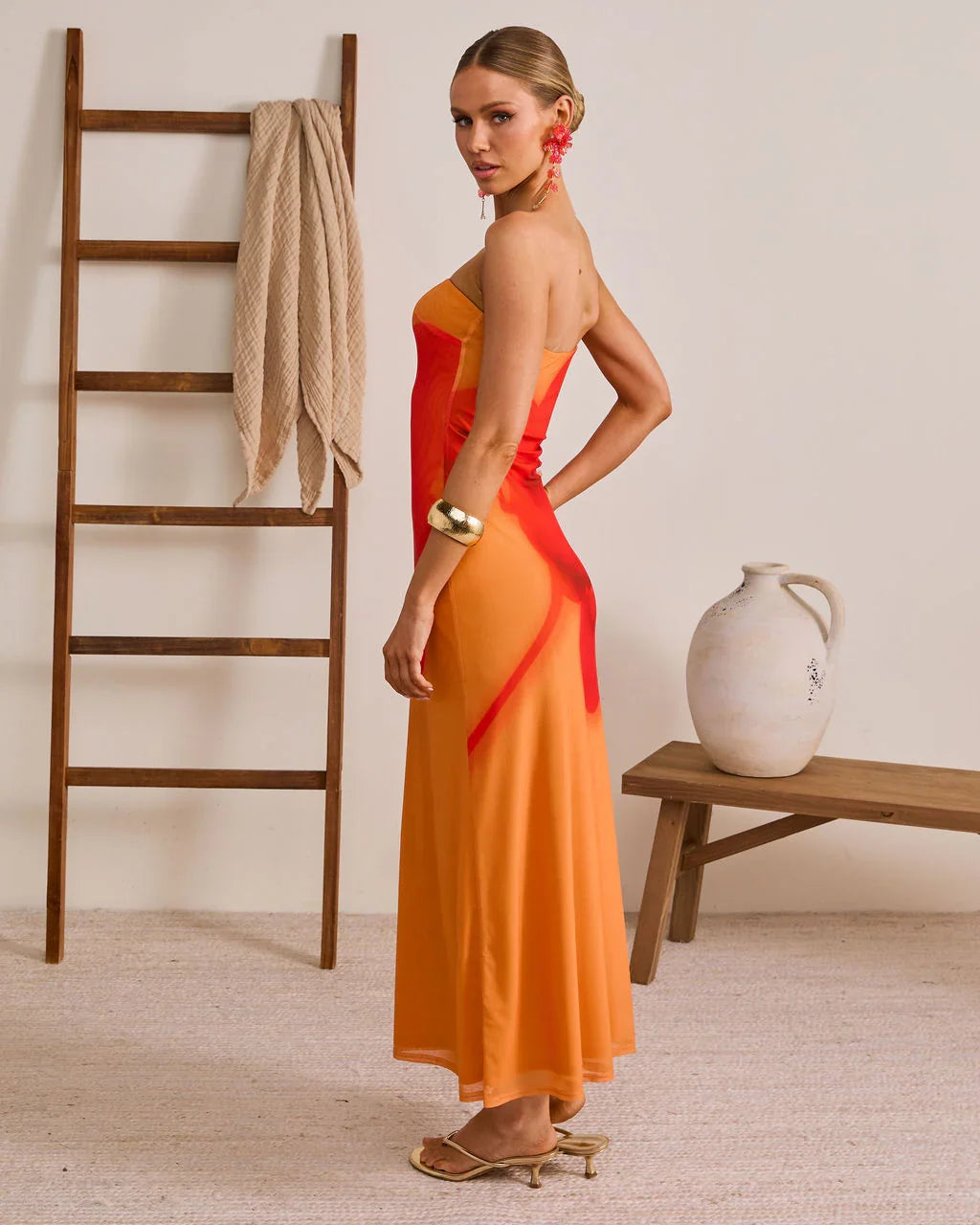 Sunveil Bloom Floral Mesh Maxi Dress