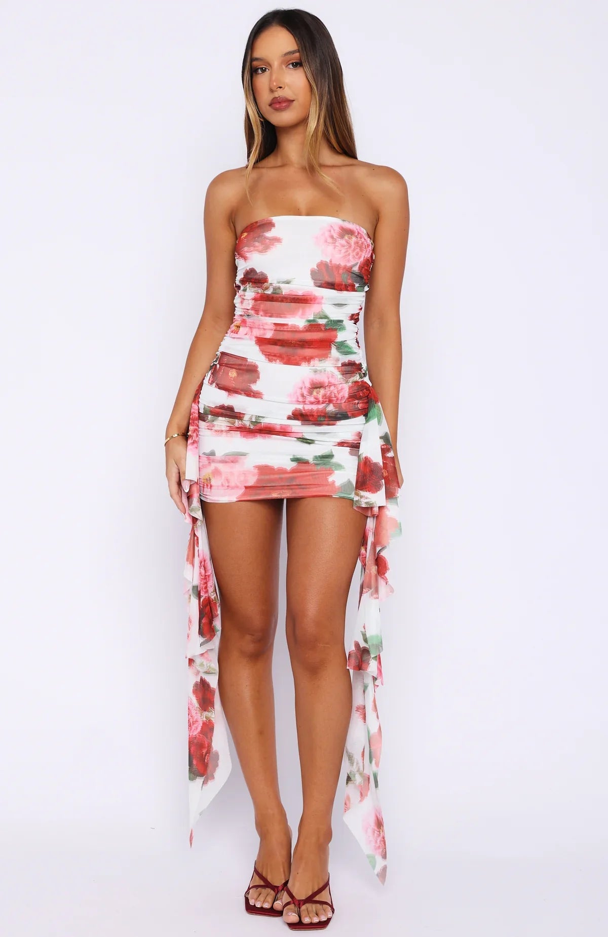 Valentine Muse Strapless Mini Dress Heirloom Bloom