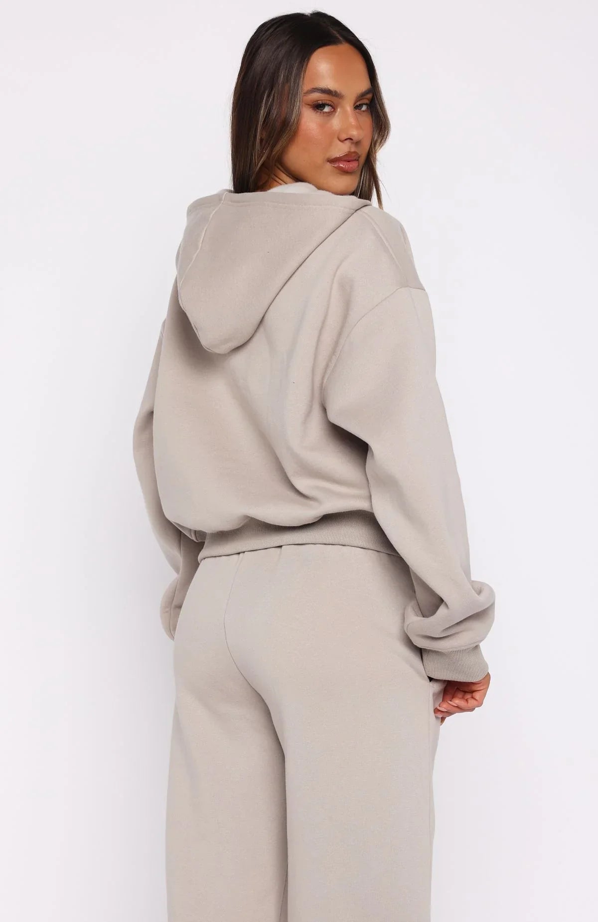 From The Archives Kenzie Boxy Zip Front Hoodie Moon