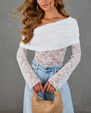 Nightfall Avenue Lace One Shoulder Bodysuit