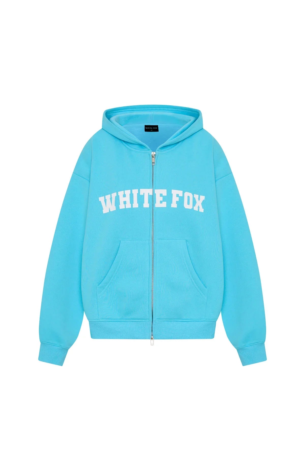 Starting Off Strong Boxy Zip Front Hoodie Azure