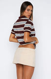 Silent Heartbeat Faux Suede Low Rise Mini Skort Oat
