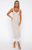 Stand For Something Lace Midi Dress White