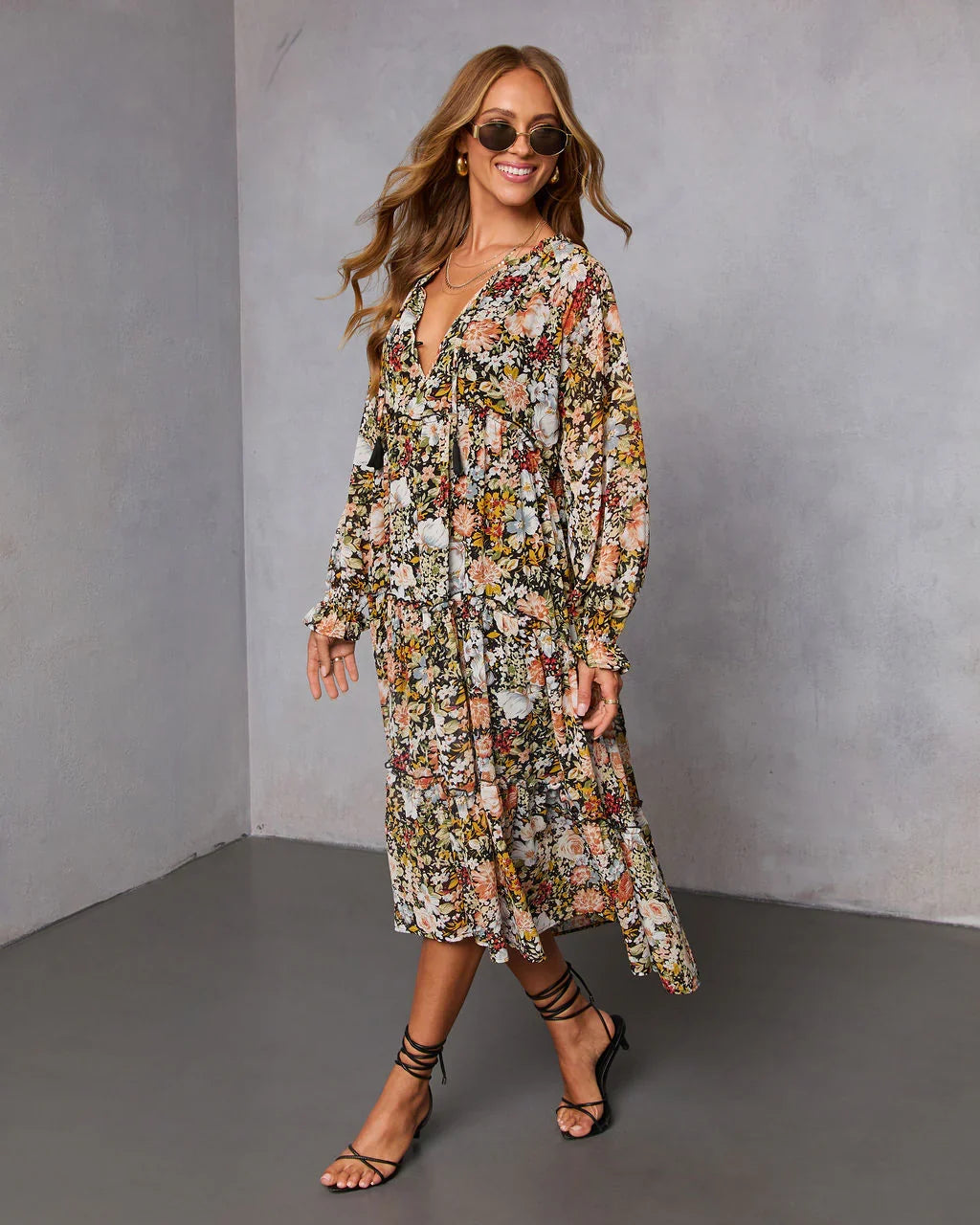 Ronda Tiered Midi Dress
