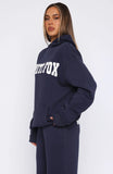 Shout It Out Oversized Hoodie Navy
