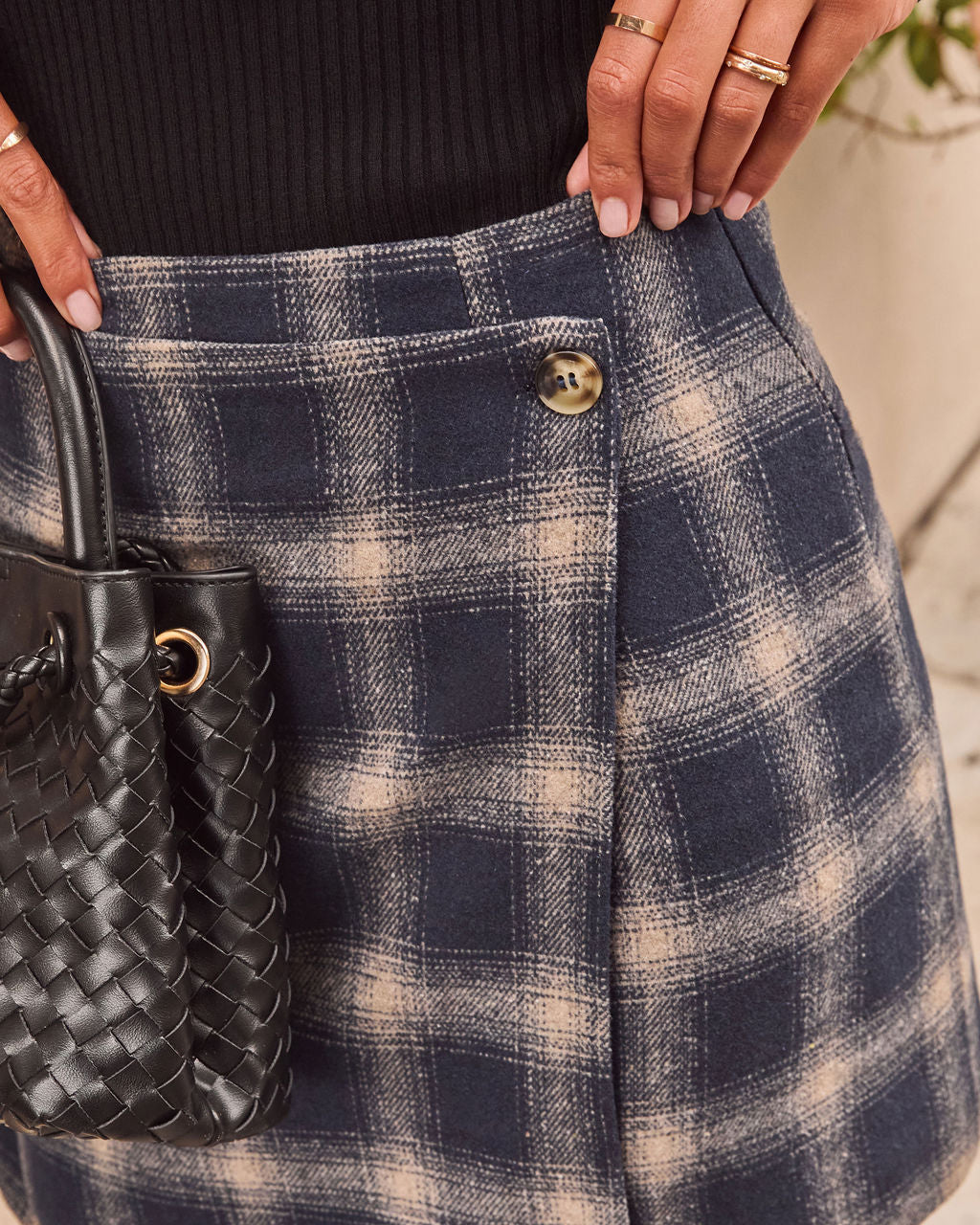 Novie Plaid Mini Skirt