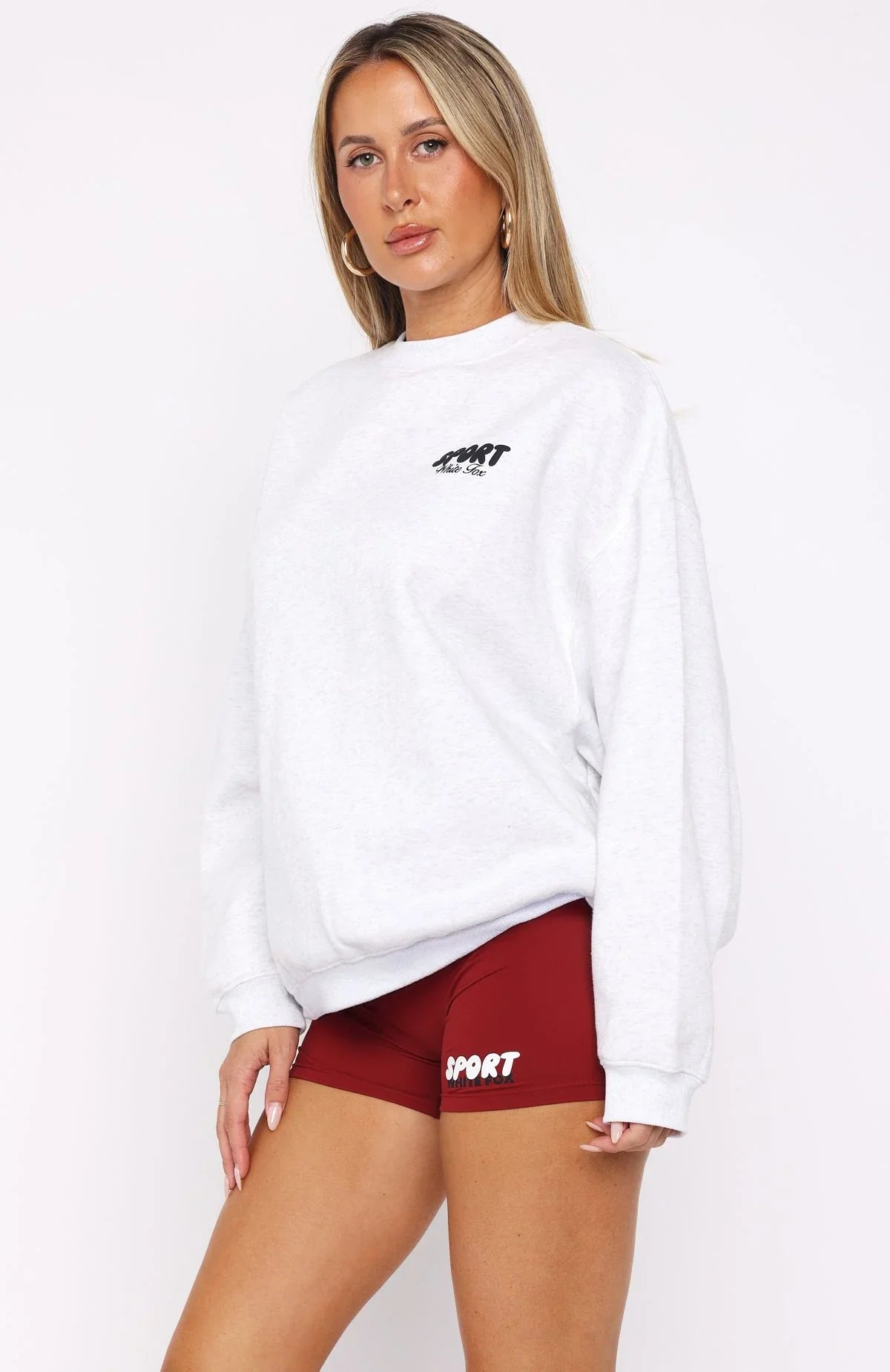 Club 14 Peyton Oversized Sweater Grey Marle