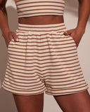 Casey Striped Sweat Shorts