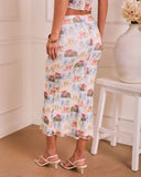 Brightside Mood Novelty Print Maxi Skirt