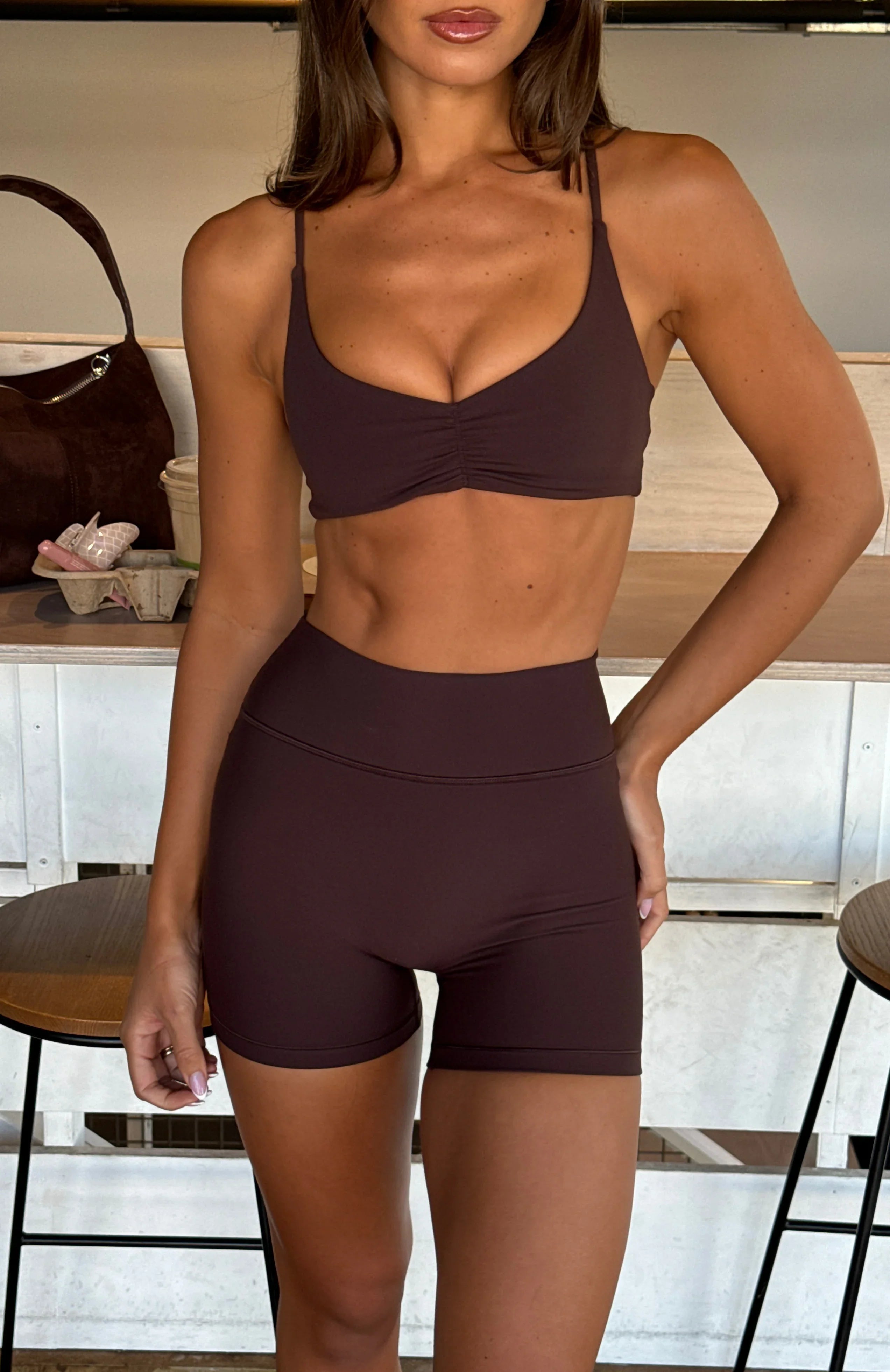 Fusion Sports Bra Dark Chocolate