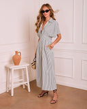 Annabelle Striped Wide Leg Jumpsuit